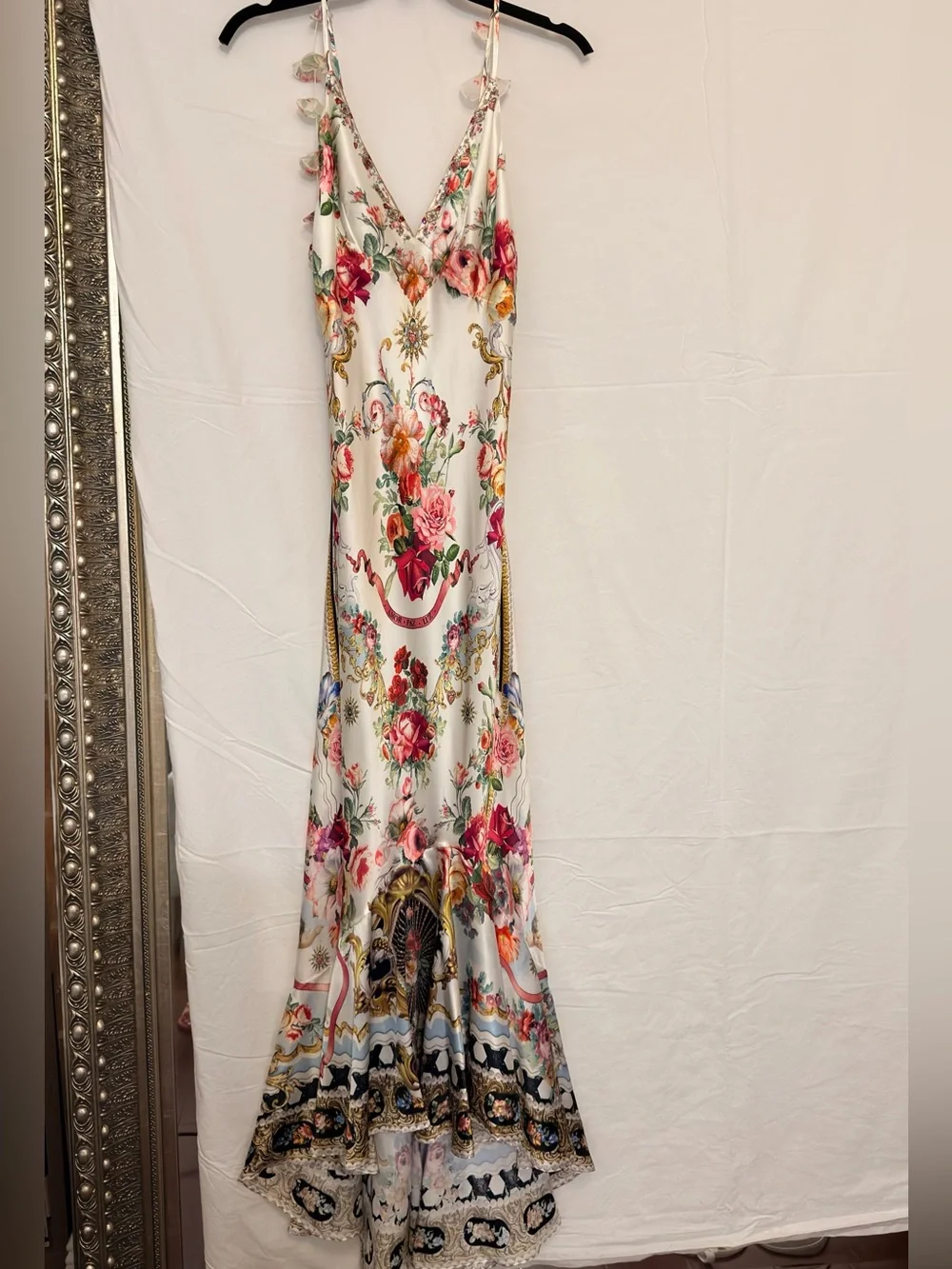 Camilla White Floral Silk Maxi Dress - Picture 4 of 11